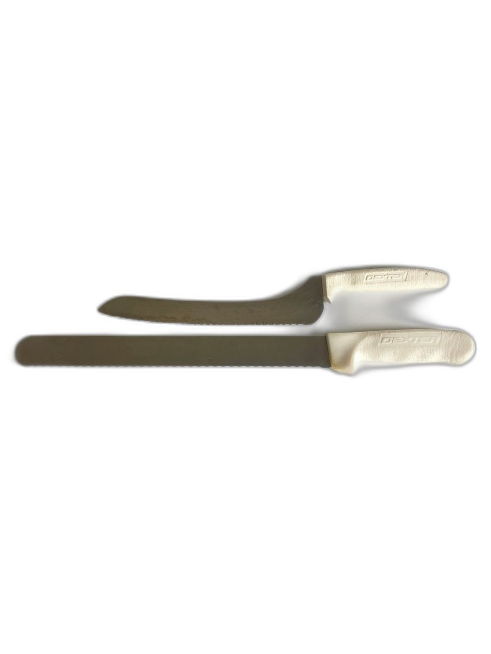 Set of 2 Dexter-Russell Sani-Safe kitchen knives scalloped, polypropylene handle